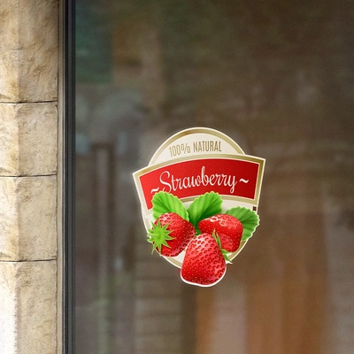  Window - Cling - Strawberry