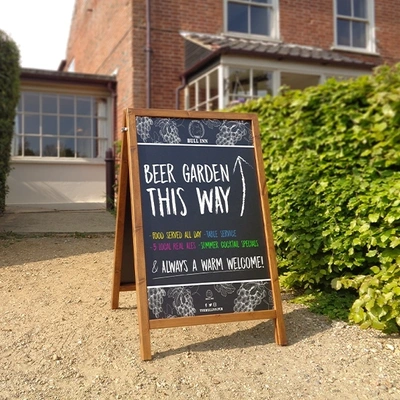  Woodworkz Chalk A - Board Outside A Pub Advertising The Beer Garden