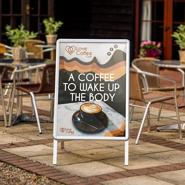  A - Master Outside Cafe Showing Coffee Artwork