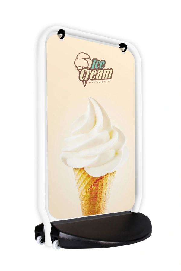  Swinger 4000 White Frame With Aluminium Panel Showing Ice Cream Artwork