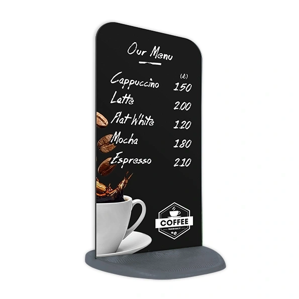  Ecoflex 2 With Hpl Chalkboard Panel Advertising A Coffee Menu